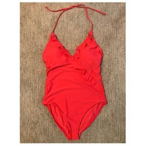 NWT LOFT Ruffle One Piece Swimsuit